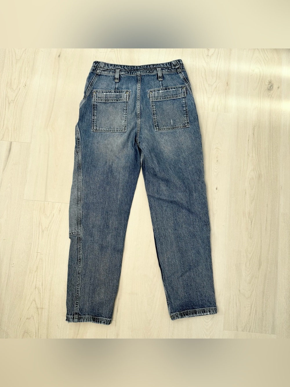 Pilcro Relaxed distressed Carpenter Jeans - Blue Denim Women’s - Picture 7 of 9